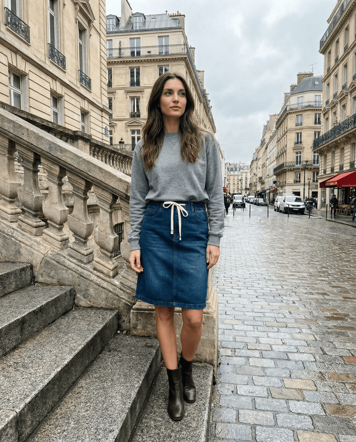 DENIM SHORT SKIRT MID BLUE_by_DUNE ROAD_women's_in_New Zealand_ DENIM SHORT SKIRT MID BLUE _