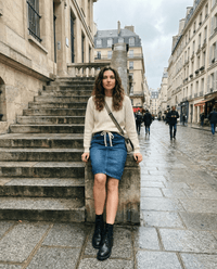 DENIM SHORT SKIRT MID BLUE_by_DUNE ROAD_women's_in_New Zealand_ DENIM SHORT SKIRT MID BLUE _