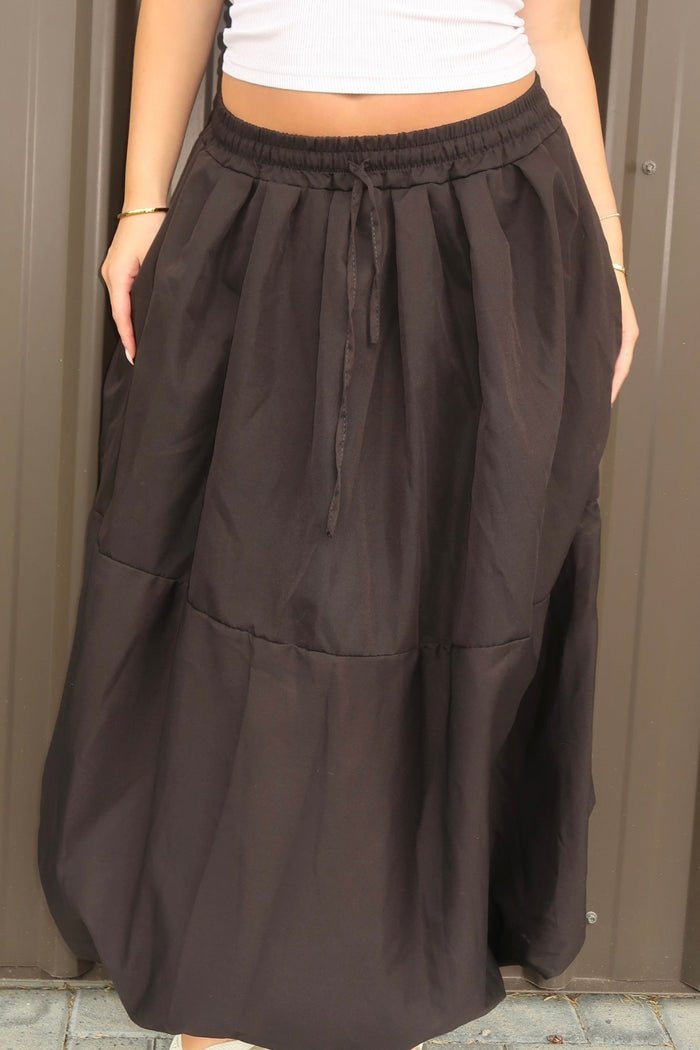 DUNE ROAD_DUNE ROAD BUBBLE HEM MAXI SKIRT _ DUNE ROAD BUBBLE HEM MAXI SKIRT _ Ebony Boutique NZ