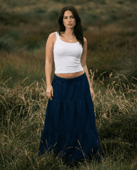 DUNE ROAD DENIM TIERED MAXI SKIRT_by_DUNE ROAD_women's_in_New Zealand_ DUNE ROAD DENIM TIERED MAXI SKIRT _