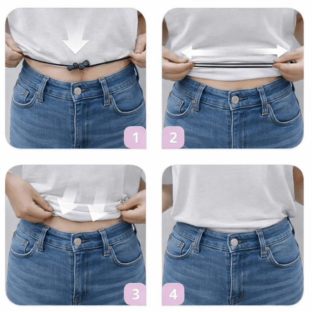 ELASTIC ADJUSTABLE CROP TUCK BELT FOR TEES / SWEATERS_by_DUNE ROAD_women's_in_New Zealand_ ELASTIC ADJUSTABLE CROP TUCK BELT FOR TEES / SWEATERS _