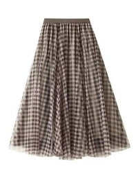 FAIRYTALE 3 LAYER TULLE MESH SKIRT CHECK CHOCOLATE_by_DUNE ROAD_women's_in_New Zealand_ DUNE ROAD_FAIRYTALE 3 LAYER TULLE MESH SKIRT CHECK CHOCLATE _ FAIRYTALE 3 LAYER TULLE MESH SKIRT CHECK CHOCLATE _ Ebony Boutique NZ _