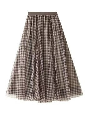 FAIRYTALE 3 LAYER TULLE MESH SKIRT CHECK CHOCOLATE_by_DUNE ROAD_women's_in_New Zealand_ DUNE ROAD_FAIRYTALE 3 LAYER TULLE MESH SKIRT CHECK CHOCLATE _ FAIRYTALE 3 LAYER TULLE MESH SKIRT CHECK CHOCLATE _ Ebony Boutique NZ _
