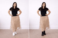 FAIRYTALE FLORAL TULLE MESH SKIRT LATTE_by_DUNE ROAD_women's_in_New Zealand_ FAIRYTALE FLORAL TULLE MESH SKIRT LATTE _
