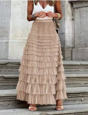FAIRYTALE TIERED RUFFLE TULLE MESH SKIRT BEIGE_by_DUNE ROAD_women's_in_New Zealand_ DUNE ROAD_FAIRYTALE TIERED RUFFLE TULLE MESH SKIRT BEIGE _ FAIRYTALE TIERED RUFFLE TULLE MESH SKIRT BEIGE _ Ebony Boutique NZ _