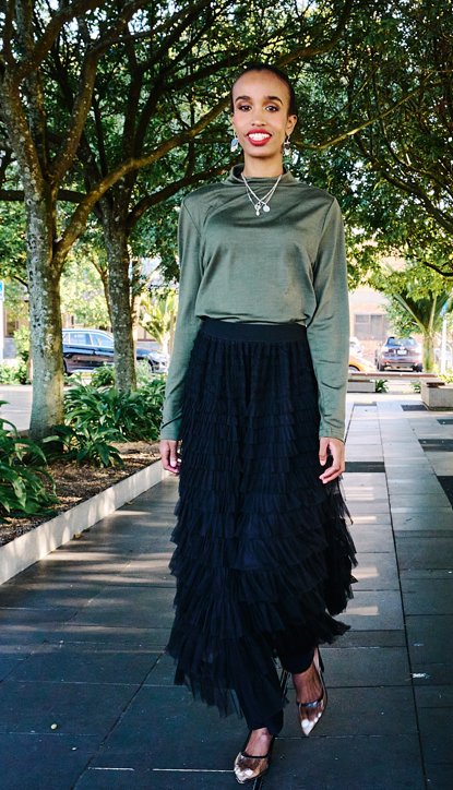 DUNE ROAD_FAIRYTALE TIERED RUFFLE TULLE MESH SKIRT BLACK _ FAIRYTALE TIERED RUFFLE TULLE MESH SKIRT BLACK _ Ebony Boutique NZ