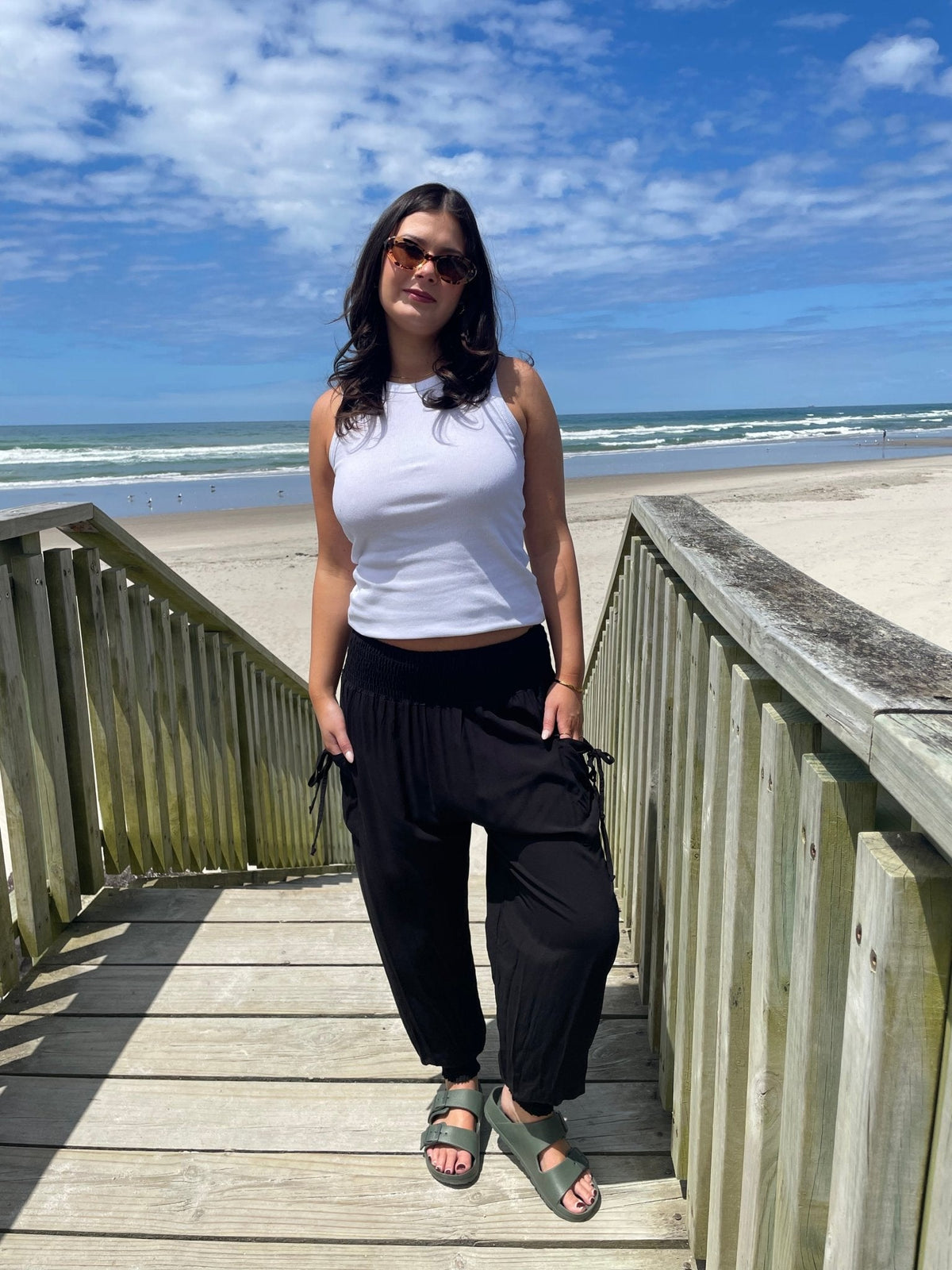 HAREM PANT VISCOSE TIE UP POCKET BLACK_by_DUNE ROAD_women's_in_New Zealand_ DUNE ROAD_HAREM PANT VISCOSE TIE UP POCKET BLACK _ HAREM PANT VISCOSE TIE UP POCKET BLACK _ Ebony Boutique NZ _