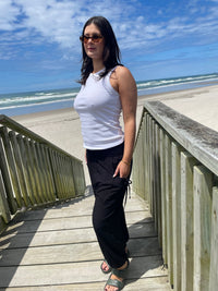 HAREM PANT VISCOSE TIE UP POCKET BLACK_by_DUNE ROAD_women's_in_New Zealand_ DUNE ROAD_HAREM PANT VISCOSE TIE UP POCKET BLACK _ HAREM PANT VISCOSE TIE UP POCKET BLACK _ Ebony Boutique NZ _