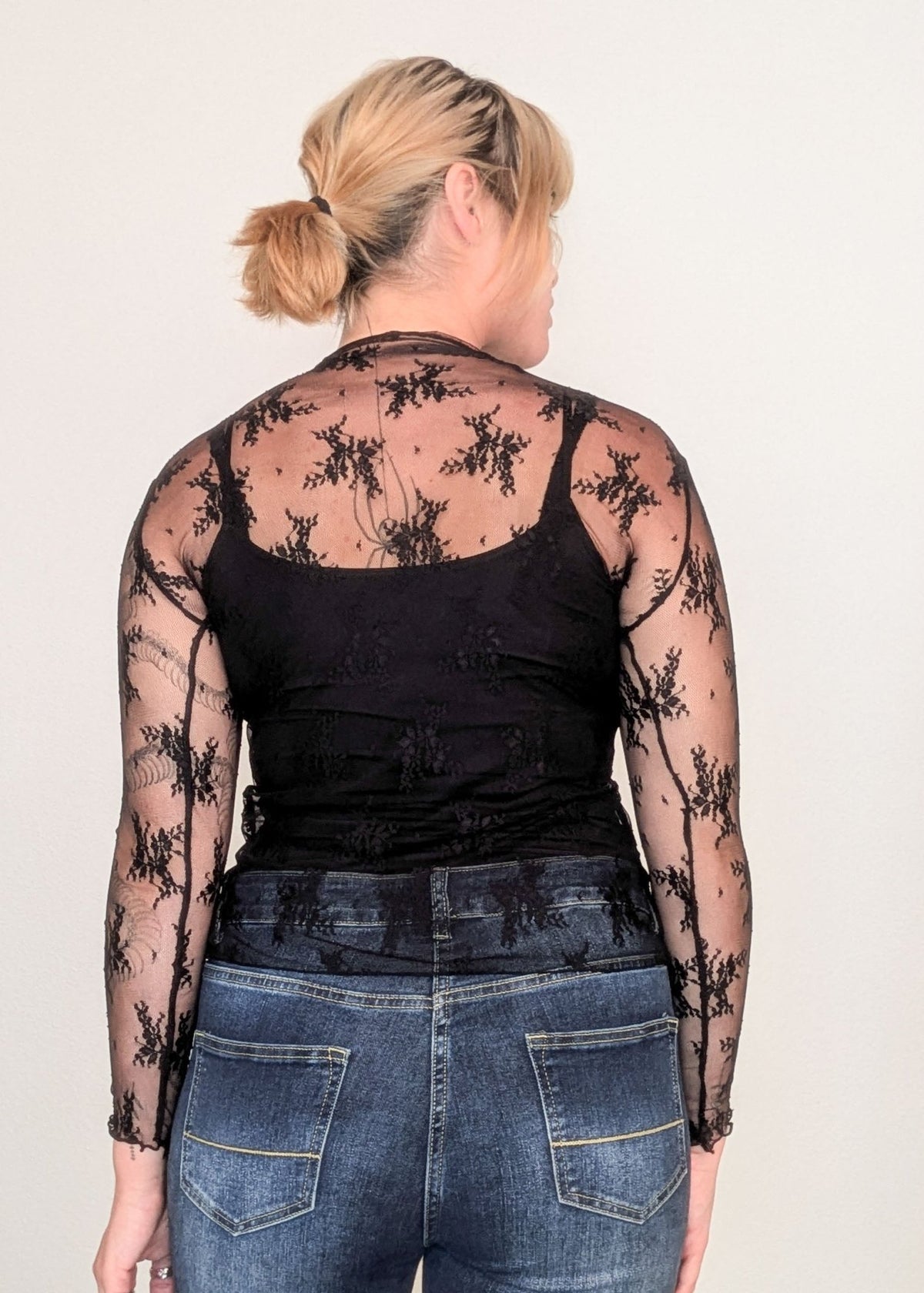 DUNE ROAD_MESH LACE HIGH NECK TOP BLACK _ MESH LACE HIGH NECK TOP BLACK _ Ebony Boutique NZ