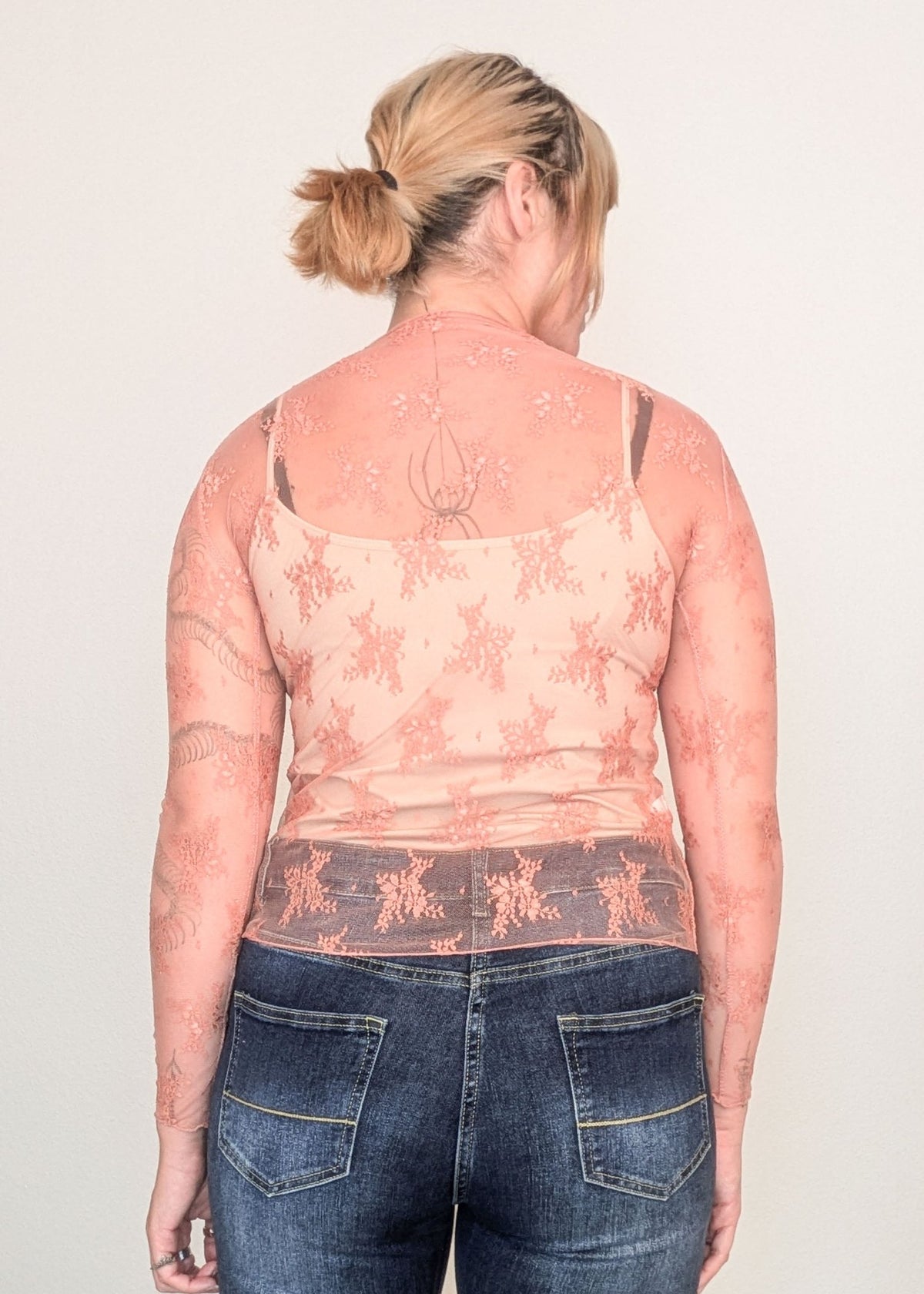 DUNE ROAD_MESH LACE HIGH NECK TOP COPPER _ MESH LACE HIGH NECK TOP COPPER _ Ebony Boutique NZ