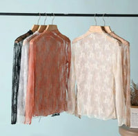 DUNE ROAD_MESH LACE HIGH NECK TOP COPPER _ MESH LACE HIGH NECK TOP COPPER _ Ebony Boutique NZ