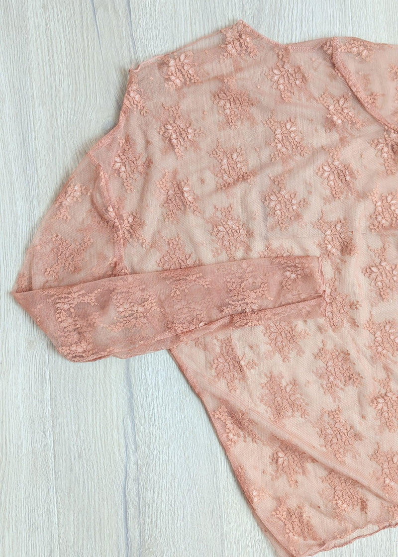 DUNE ROAD_MESH LACE HIGH NECK TOP COPPER _ MESH LACE HIGH NECK TOP COPPER _ Ebony Boutique NZ