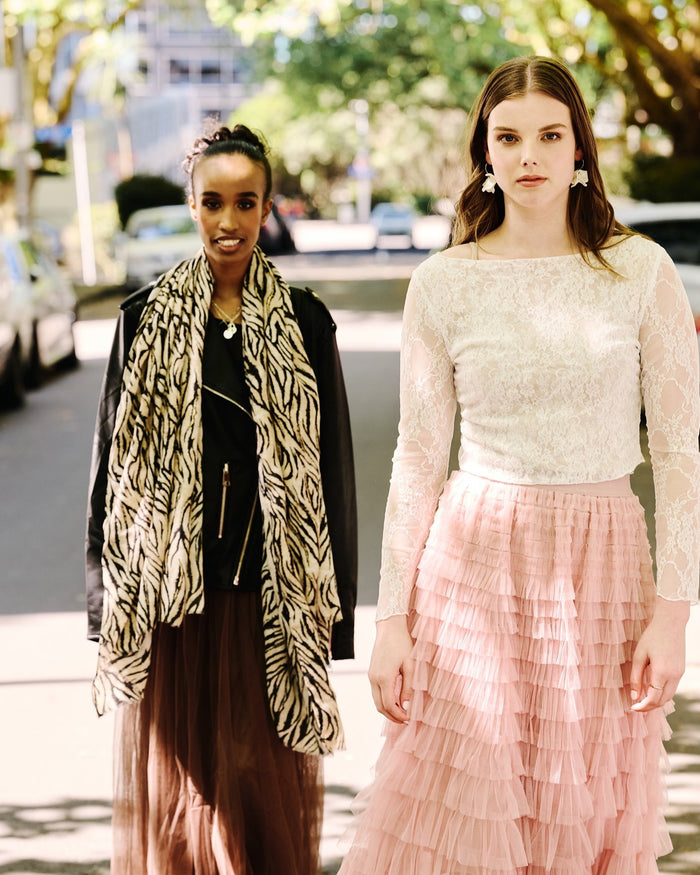 DUNE ROAD_MESH LACE SCOOP NECK CROP TOP WHITE _ MESH LACE SCOOP NECK CROP TOP WHITE _ Ebony Boutique NZ