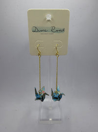 DUNE ROAD_ORIGAMI PAPER CRANE EARRINGS BLUE _ ORIGAMI PAPER CRANE EARRINGS BLUE _ Ebony Boutique NZ