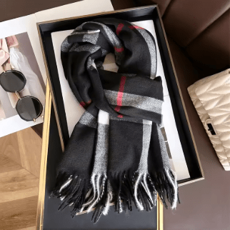 OXFORD WINTER SCARF BLACK_by_DUNE ROAD_women's_in_New Zealand_ OXFORD WINTER SCARF BLACK _