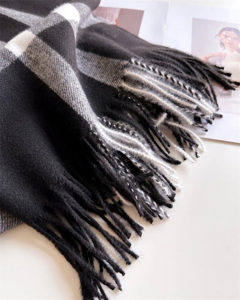 OXFORD WINTER SCARF BLACK_by_DUNE ROAD_women's_in_New Zealand_ OXFORD WINTER SCARF BLACK _