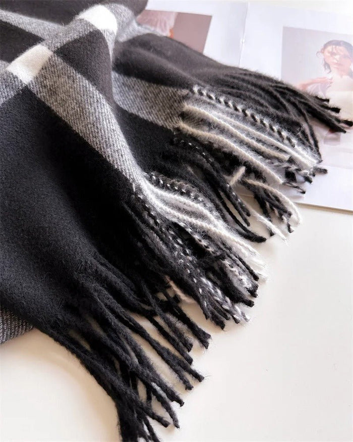 OXFORD WINTER SCARF BLACK_by_DUNE ROAD_women's_in_New Zealand_ OXFORD WINTER SCARF BLACK _