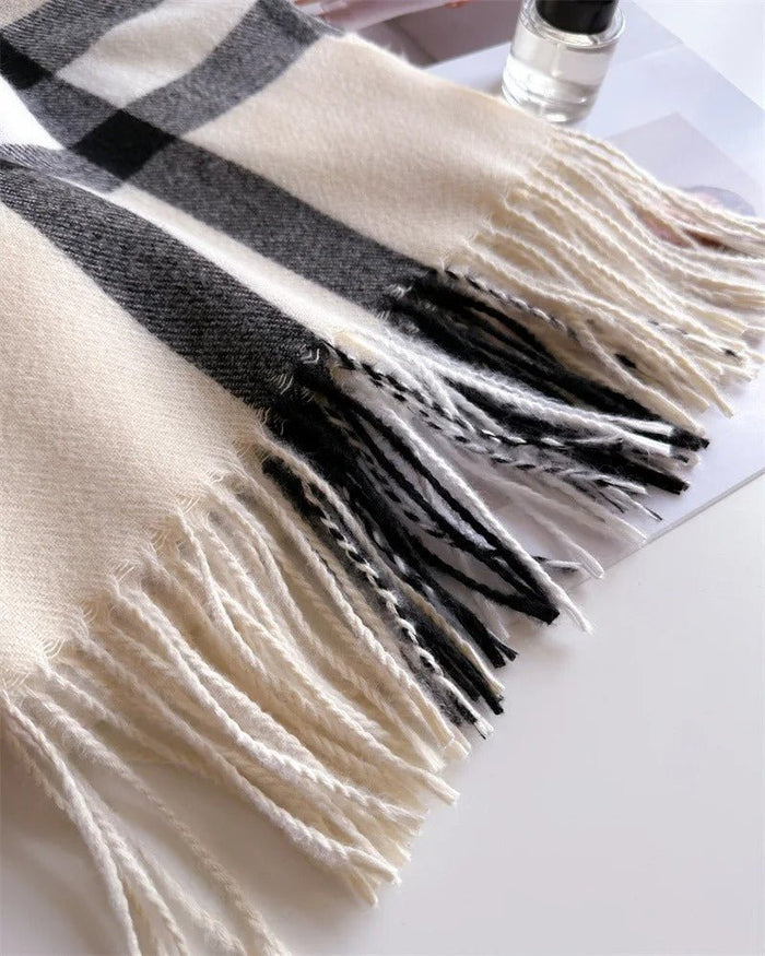 OXFORD WINTER SCARF CREAM_by_DUNE ROAD_women's_in_New Zealand_ OXFORD WINTER SCARF CREAM _