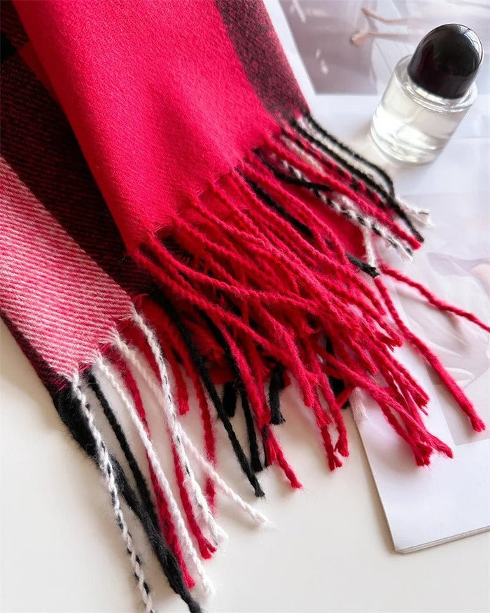OXFORD WINTER SCARF RED_by_DUNE ROAD_women's_in_New Zealand_ OXFORD WINTER SCARF RED _