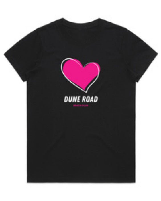 DUNE ROAD_PINK HEART ORGANIC COTTON TEE _ PINK HEART ORGANIC COTTON TEE _ Ebony Boutique NZ