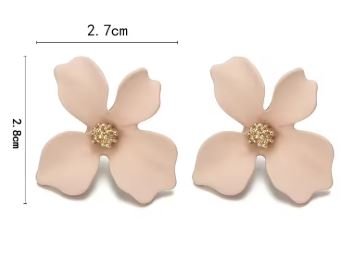 DUNE ROAD_RESIN ORCHID FLOWER EARRINGS BEIGE _ RESIN ORCHID FLOWER EARRINGS BEIGE _ Ebony Boutique NZ