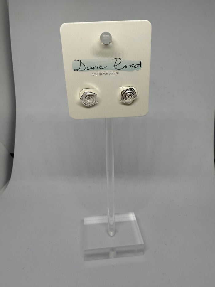 DUNE ROAD_ROSE SILVER EARRNGS STUD _ ROSE SILVER EARRNGS STUD _ Ebony Boutique NZ