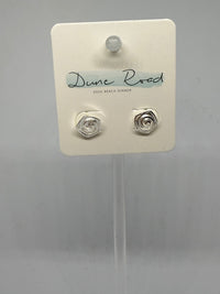 DUNE ROAD_ROSE SILVER EARRNGS STUD _ ROSE SILVER EARRNGS STUD _ Ebony Boutique NZ