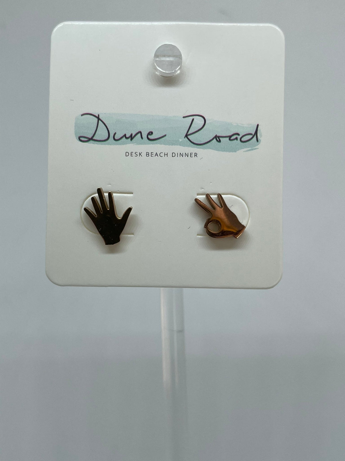 DUNE ROAD_SIGN LANGUAGE ROSE GOLD EARRINGS _ SIGN LANGUAGE ROSE GOLD EARRINGS _ Ebony Boutique NZ