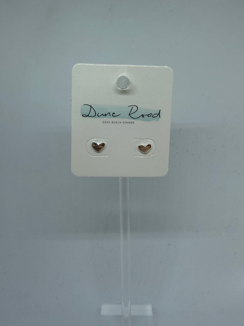 DUNE ROAD_SMALL HEART SILVER EARRINGS STUD _ SMALL HEART SILVER EARRINGS STUD _ Ebony Boutique NZ