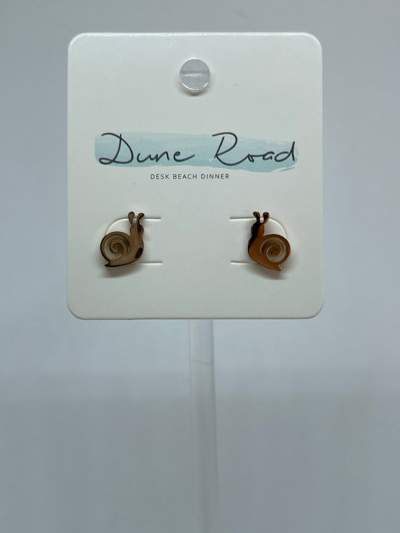 DUNE ROAD_SNAIL ROSE GOLD EARRINGS _ SNAIL ROSE GOLD EARRINGS _ Ebony Boutique NZ