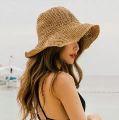 DUNE ROAD_SUNHAT FOLDABLE STRAW WIDE BRIM _ SUNHAT FOLDABLE STRAW WIDE BRIM _ Ebony Boutique NZ