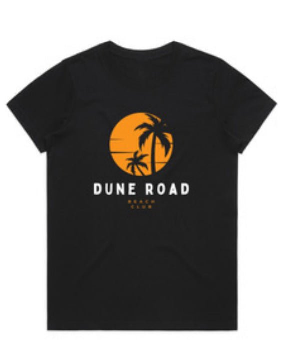 DUNE ROAD_SUNSET PALM ORGANIC COTTON TEE _ SUNSET PALM ORGANIC COTTON TEE _ Ebony Boutique NZ