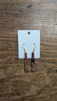 DUNE ROAD_WOOD RESIN EARRINGS ISO TRAPEZOID _ WOOD RESIN EARRINGS ISO TRAPEZOID _ Ebony Boutique NZ