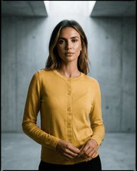 MERINO BUTTON CARDIGAN WOMENS LONG SLEEVE BUTTERCUP EBAS501_by_EBONY_women's_in_New Zealand_ MERINO BUTTON CARDIGAN WOMENS LONG SLEEVE BUTTERCUP EBAS501 _