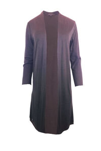 EBONY_MERINO ELONGATED LONGLINE CARDIGAN WITH SPLIT HEM LONG SLEEVES AMETHYST _ MERINO ELONGATED LONGLINE CARDIGAN WITH SPLIT HEM LONG SLEEVES AMETHYST _ Ebony Boutique NZ