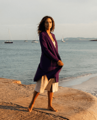 MERINO LONGLINE CARDIGAN WITH SPLIT HEM LONG SLEEVES ITALIAN PLUM EBAS582IPLU_by_EBONY_women's_in_New Zealand_ MERINO LONGLINE CARDIGAN WITH SPLIT HEM LONG SLEEVES ITALIAN PLUM EBAS582IPLU _