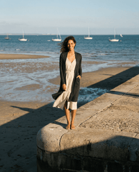 MERINO LONGLINE CARDIGAN WITH SPLIT HEM LONG SLEEVES ORION EBAS582_by_EBONY_women's_in_New Zealand_ MERINO LONGLINE CARDIGAN WITH SPLIT HEM LONG SLEEVES ORION EBAS582 _