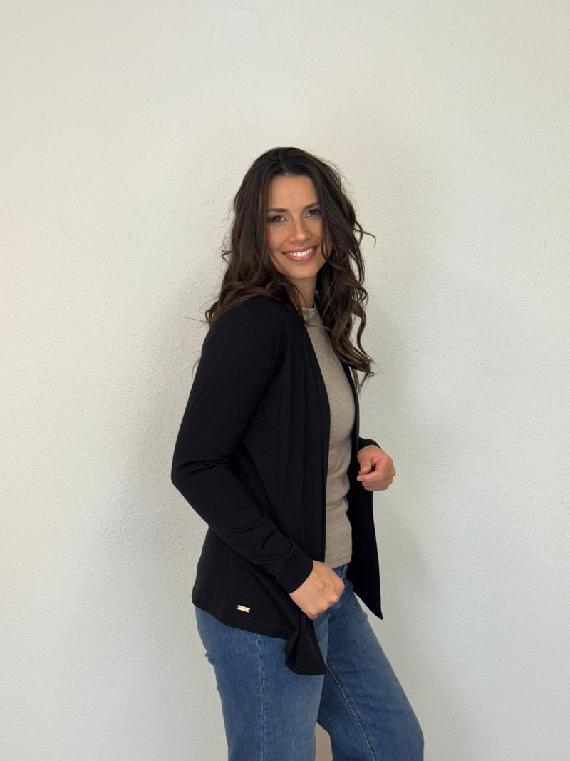 EBONY_MERINO MID LENGTH EDGE TO EDGE WOMENS CARDIGAN _ MERINO MID LENGTH EDGE TO EDGE WOMENS CARDIGAN _ Ebony Boutique NZ