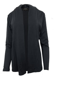 EBONY_MERINO MID LENGTH EDGE TO EDGE WOMENS CARDIGAN BLACK _ MERINO MID LENGTH EDGE TO EDGE WOMENS CARDIGAN BLACK _ Ebony Boutique NZ