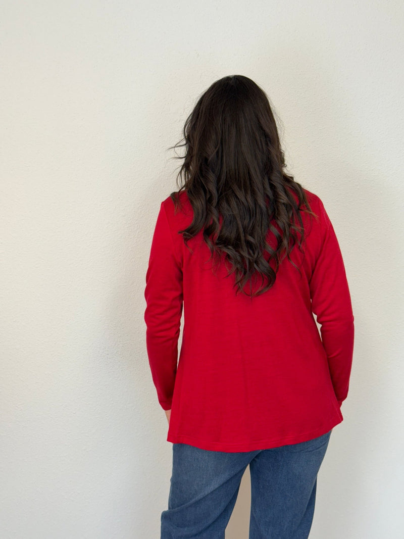 EBONY_MERINO MID LENGTH EDGE TO EDGE WOMENS CARDIGAN RUBY EBAS580RUB _ MERINO MID LENGTH EDGE TO EDGE WOMENS CARDIGAN RUBY EBAS580RUB _ Ebony Boutique NZ