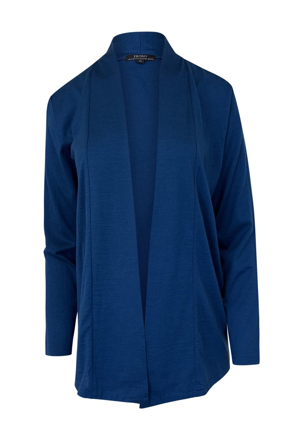 EBONY_MERINO MID LENGTH EDGE TO EDGE WOMENS CARDIGAN TWILIGHT _ MERINO MID LENGTH EDGE TO EDGE WOMENS CARDIGAN TWILIGHT _ Ebony Boutique NZ