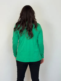EBONY_MERINO MID LENGTH EDGE TO EDGE WOMENS CARDIGAN VERDE _ MERINO MID LENGTH EDGE TO EDGE WOMENS CARDIGAN VERDE _ Ebony Boutique NZ