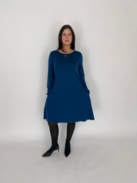 EBONY_MERINO SWING DRESS LONG SLEEVES TWILIGHT _ MERINO SWING DRESS LONG SLEEVES TWILIGHT _ Ebony Boutique NZ