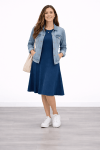 MERINO SWING DRESS LONG SLEEVES TWILIGHT EBAS54D_by_EBONY_women's_in_New Zealand_ MERINO SWING DRESS LONG SLEEVES TWILIGHT EBAS54D _