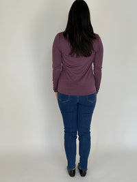 EBONY_WOMENS 100% MERINO (210) LONG SLEEVE CREW TOP AMETHYST EBAS553 _ WOMENS 100% MERINO (210) LONG SLEEVE CREW TOP AMETHYST EBAS553 _ Ebony Boutique NZ