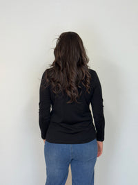 EBONY_WOMENS 100% MERINO (210) LONG SLEEVE CREW TOP BLACK EBAS553 _ WOMENS 100% MERINO (210) LONG SLEEVE CREW TOP BLACK EBAS553 _ Ebony Boutique NZ