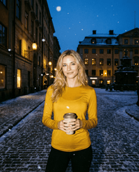 WOMENS 100% MERINO (210) LONG SLEEVE CREW TOP GOLD EBAS553_by_EBONY_women's_in_New Zealand_ WOMENS 100% MERINO (210) LONG SLEEVE CREW TOP GOLD EBAS553 _