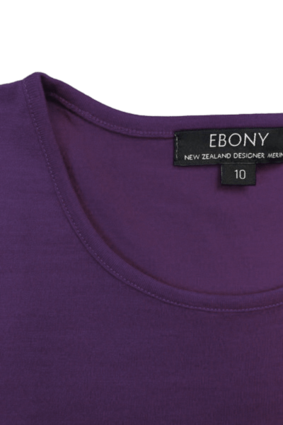 EBONY_WOMENS 100% MERINO (210) LONG SLEEVE CREW TOP ITALIAN PLUM _ WOMENS 100% MERINO (210) LONG SLEEVE CREW TOP ITALIAN PLUM _ Ebony Boutique NZ