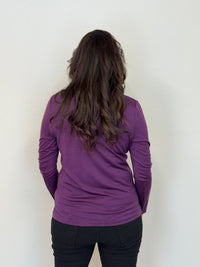 EBONY_WOMENS 100% MERINO (210) LONG SLEEVE CREW TOP ITALIAN PLUM _ WOMENS 100% MERINO (210) LONG SLEEVE CREW TOP ITALIAN PLUM _ Ebony Boutique NZ