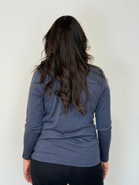 EBONY_WOMENS 100% MERINO (210) LONG SLEEVE CREW TOP MIDNIGHT _ WOMENS 100% MERINO (210) LONG SLEEVE CREW TOP MIDNIGHT _ Ebony Boutique NZ